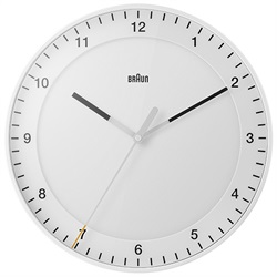 【一時取扱中止】BRAUN（ブラウン）掛時計 Wall Clock BC17W 300mm ホワイト
