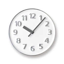 【廃番】Lemnos（レムノス）掛時計 Founder clock（ファウンダークロック） ホワイト