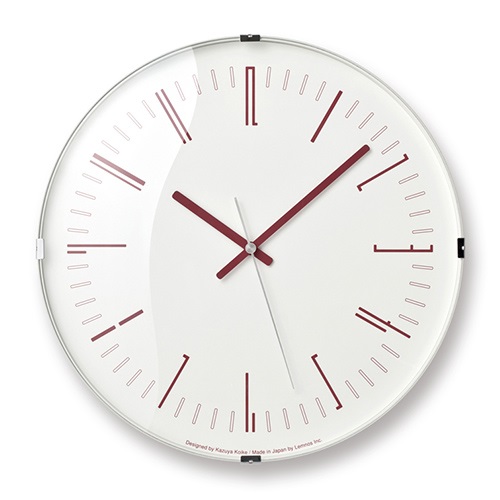 【廃番】Lemnos（レムノス）掛時計 Draw wall clock（ドロー ウォール クロック） レッド商品画像