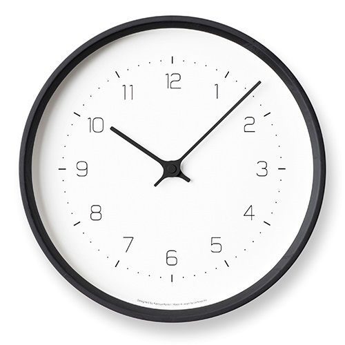 Lemnos（レムノス）掛時計 NEUT wall clock ブラック | 掛時計 | の
