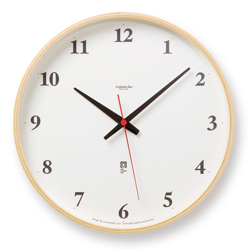 【廃番】Lemnos（レムノス）電波時計 Plywood clock（プライウッドクロック）Φ305mm ナチュラル商品画像