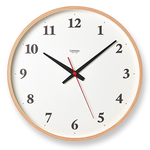 Lemnos（レムノス）掛時計  Plywood clock  φ305mm  ナチュラル商品画像