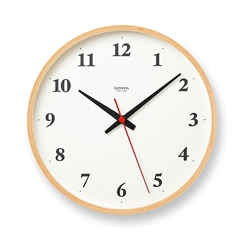 Lemnos（レムノス）掛時計 Plywood clock φ254mm ナチュラル | 掛時計 