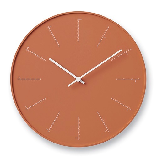 Lemnos（レムノス）掛時計 divide（ディバイド） オレンジ商品画像