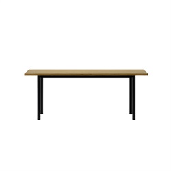 マルニコレクション テーブル MALTA(鋼脚) オーク/ナチュラルホワイト w180cm