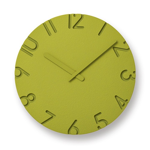 Lemnos（レムノス）掛時計 CARVED COLORED（カーヴド カラード）Φ240mm グリーン商品画像