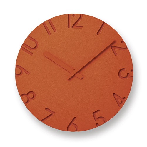 Lemnos（レムノス）掛時計 CARVED COLORED（カーヴド カラード）Φ240mm オレンジ商品画像