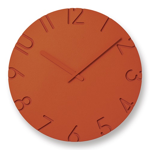 Lemnos（レムノス）掛時計 CARVED COLORED（カーヴド カラード）Φ305mm オレンジ商品画像