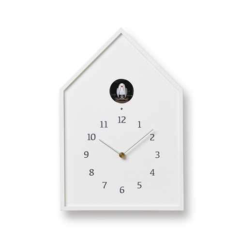 Lemnos（レムノス）置掛兼用時計 Birdhouse Clock（バードハウス クロック） ホワイト商品画像