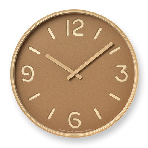 【廃番】Lemnos（レムノス）掛時計 THOMSON PAPER（トムソン ペーパー） ブラウン商品画像