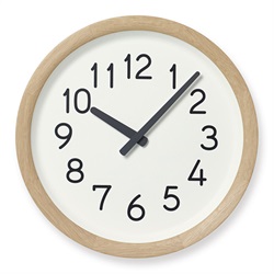【廃番】Lemnos（レムノス）掛時計 Day To Day Clock（デイ トゥ デイ クロック） ナチュラル