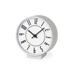 Lemnos（レムノス）置時計 eki clock S（エキ クロック エス） ホワイト