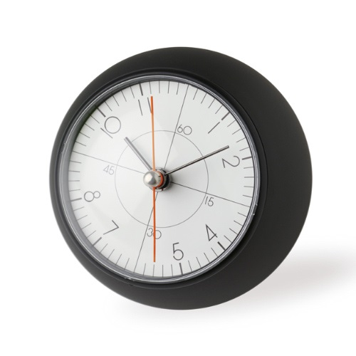 Lemnos（レムノス）置時計 earth clock less（アース クロック レス） ブラック商品画像