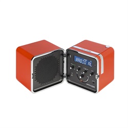 BRIONVEGA（ブリオンベガ）ポータブルラジオスピーカー radio.cubo ラジオクーボ オレンジサン