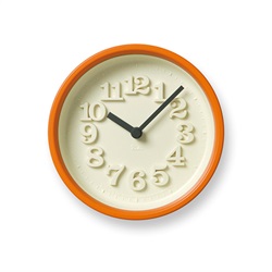 Lemnos（レムノス）掛置兼用時計 小さな時計 オレンジ