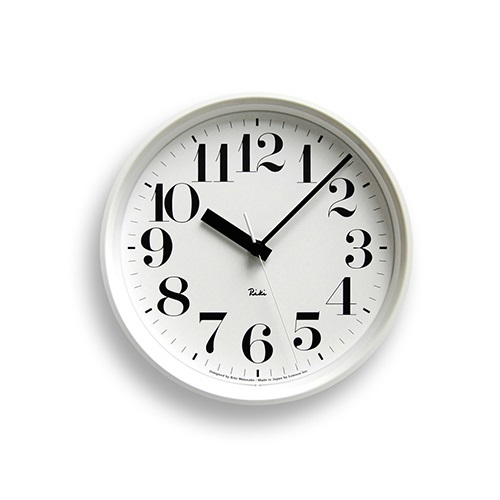 Lemnos（レムノス）「Riki Steel Clock」電波時計/ホワイト 