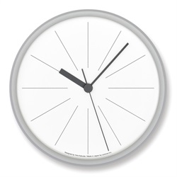 【廃番】Lemnos（レムノス）掛時計 ラインの時計 Φ290mm グレー
