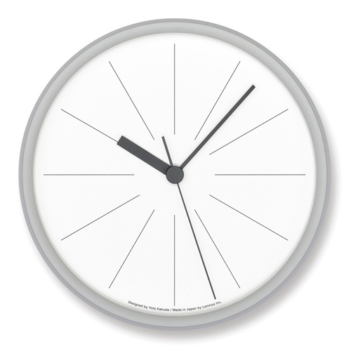 【廃番】Lemnos（レムノス）掛時計 ラインの時計 Φ290mm グレー商品画像