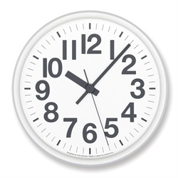 Lemnos（レムノス）掛時計 ナンバーの時計 Φ290mm ホワイト