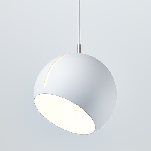 NYTA（ニュイタ）ペンダント照明 Tilt Globe（ティルトグローブ）白シェード+白コード（ランプ別売）商品画像
