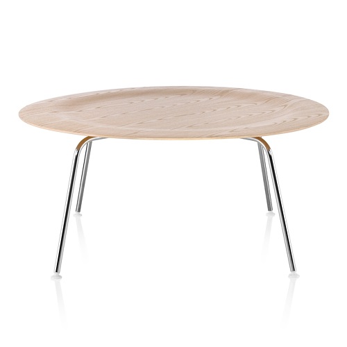 【廃番】Herman Miller（ハーマンミラー）Eames Plywood Coffee Table スチールベース/クローム/ホワイトアッシュ【取寄品】商品サムネイル