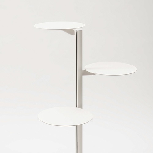 DANESE（ダネーゼ）調整式サイドテーブル Familia（ファミリア）シングルテーブル H100cm ホワイト商品画像