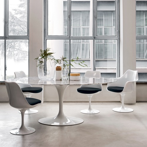 Knoll（ノル） Saarinen Collection ラウンドテーブル Φ910mm ホワイト × アラベスカート商品サムネイル
