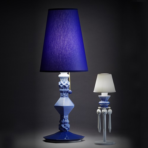 Lladro（リヤドロ）「Belle de Nuit（ベル・ドュ・ニュイ）」ラージ・ランプ/ブルー[610A23263]商品画像