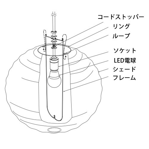 【一時中止】Isamu Noguchi(イサム・ノグチ) 和風照明 AKARI 55D【受注品】商品画像