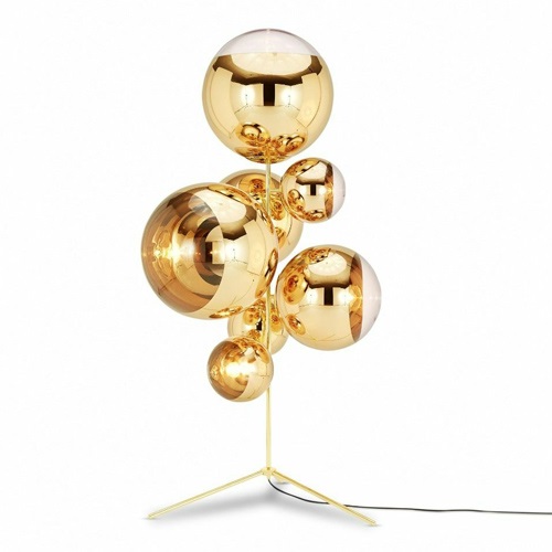 TOM DIXON（トム・ディクソン）フロア照明 MIRROR BALL STAND CHANDELIER ミラー ゴールド商品画像