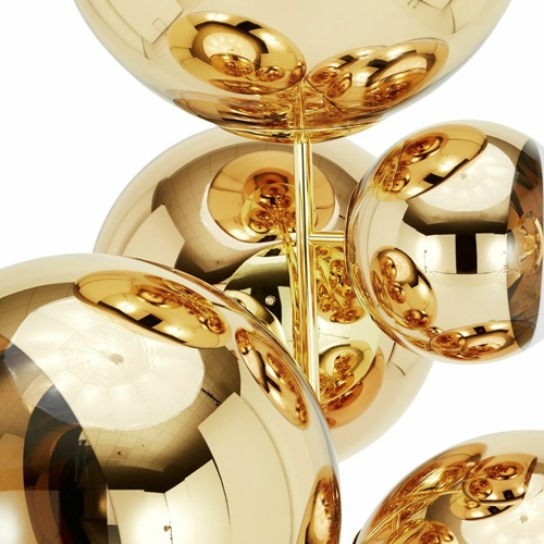 TOM DIXON（トム・ディクソン）フロア照明 MIRROR BALL STAND CHANDELIER ミラー ゴールド（ランプ別）商品画像