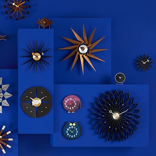 Vitra（ヴィトラ）掛時計 Sunflower Clock（サンフラワー クロック）ブラックアッシュ/ブラス商品画像