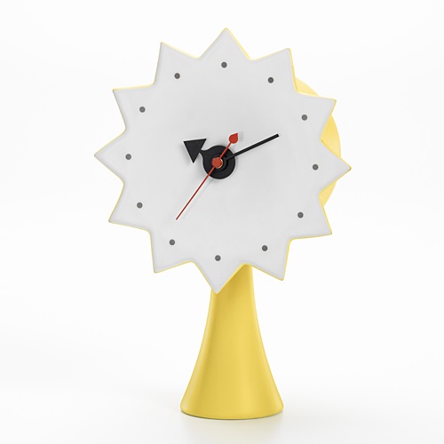 Vitra:Ceramic Clocks(セラミック クロック)イエロー 置時計-