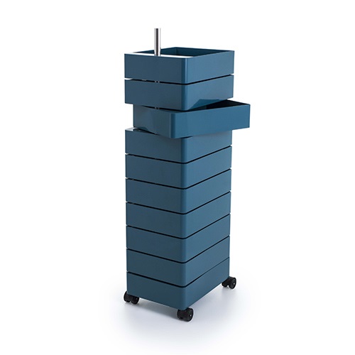Magis（マジス）収納家具360°CONTAINER 10 drawers ブルー / ブラックキャスター商品画像