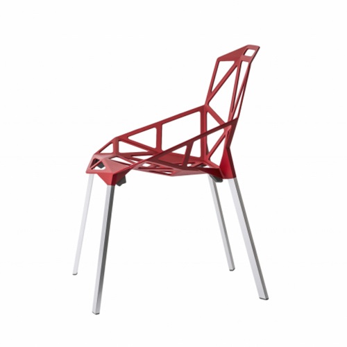 Magis（マジス）スタッキングチェア Chair_One（チェア ワン） レッド / アルミレッグ商品画像