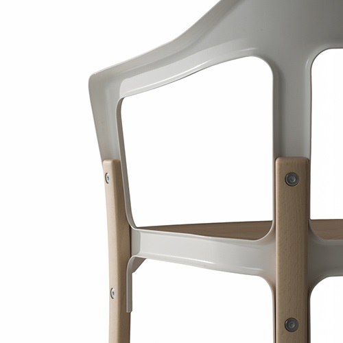 Magis（マジス）アームチェア Steelwood Chair ホワイト商品画像