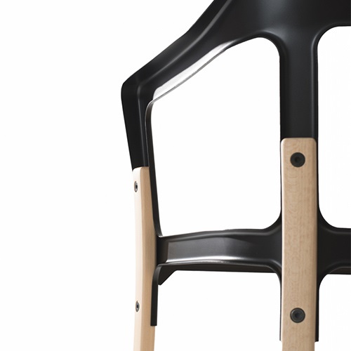 Magis（マジス）アームチェア Steelwood Chair ブラック商品画像