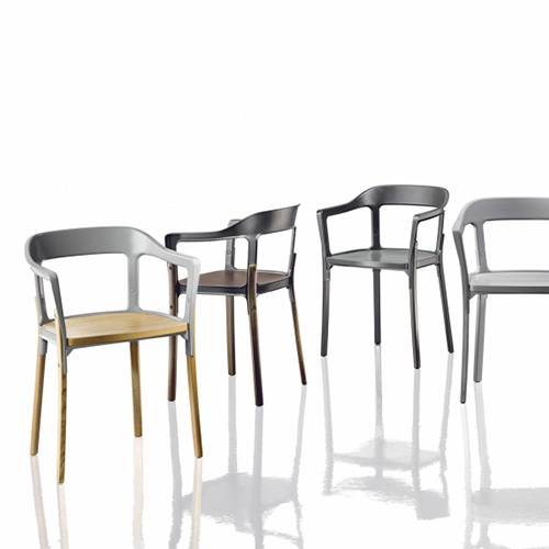 Magis（マジス）アームチェア Steelwood Chair ホワイト / ナチュラルビーチ商品画像