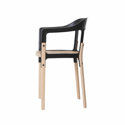 Magis（マジス）アームチェア Steelwood Chair ブラック / ナチュラルビーチ商品画像