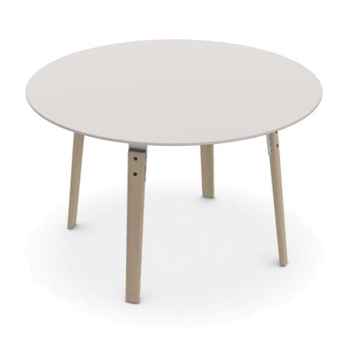 Magis（マジス）ラウンドテーブル Steelwood Table Φ1200mm ホワイト / ナチュラルビーチ【受注品】商品画像
