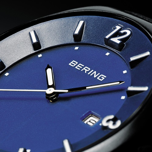 【廃番】BERING（ベーリング）腕時計 「Classic Solar（クラシック・ソーラー）」 3Dインデックス / ブラック×ブルー商品画像