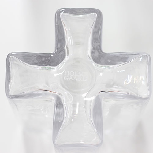【廃番】HOLMEGAARD（ホルムガード）「Crosses Vase（クロスベース）」クリア12ｃｍ商品画像