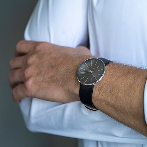 【廃番】ARNE JACOBSEN（アルネヤコブセン）腕時計 BANKERS 50 YEARS 40mm シルバー×マットグレー商品画像