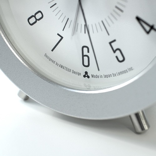 Lemnos（レムノス）置時計 JIJI alarm（ジジアラーム） シルバー商品画像