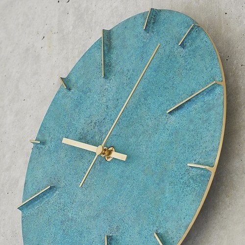 Lemnos（レムノス）掛時計 Quaint（クエィント） 斑紋青銅色（グリーン）商品画像