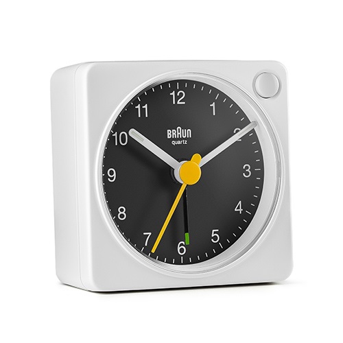 【廃番】BRAUN（ブラウン）置時計 Analog Alarm Clock BC02XWB 57mm ホワイト×ブラック商品画像