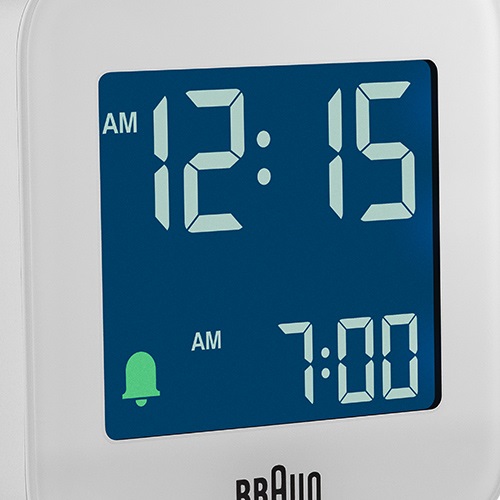 【廃番】BRAUN（ブラウン）置時計 Digital Alarm Clock BC08W 57.5mm ホワイト商品画像