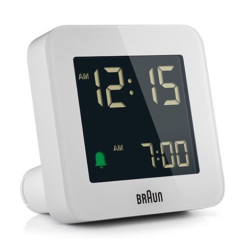 【一時取扱中止】BRAUN（ブラウン）置時計 Digital Alarm Clock BC09W 75mm ホワイト商品画像