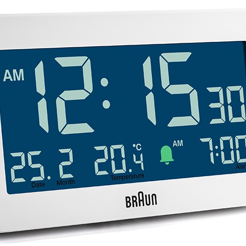 廃番】BRAUN（ブラウン）置時計 Digital Alarm Clock BC10W 135mm