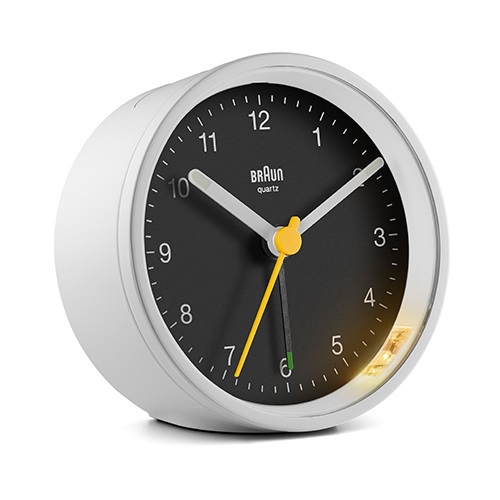 BRAUN（ブラウン）置時計 Classic Analog Alarm Clock BC12WB 75mm ホワイト×ブラック商品画像